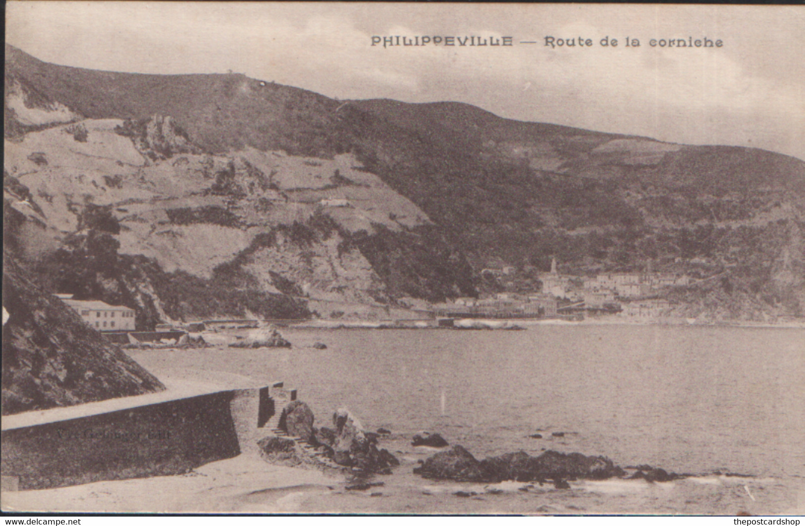 CPA ALGERIE PHILIPPEVILLE ROUTE DE LA CORNICHE ALGER  MORE ALGERIA LISTED FOR SALE - Other & Unclassified