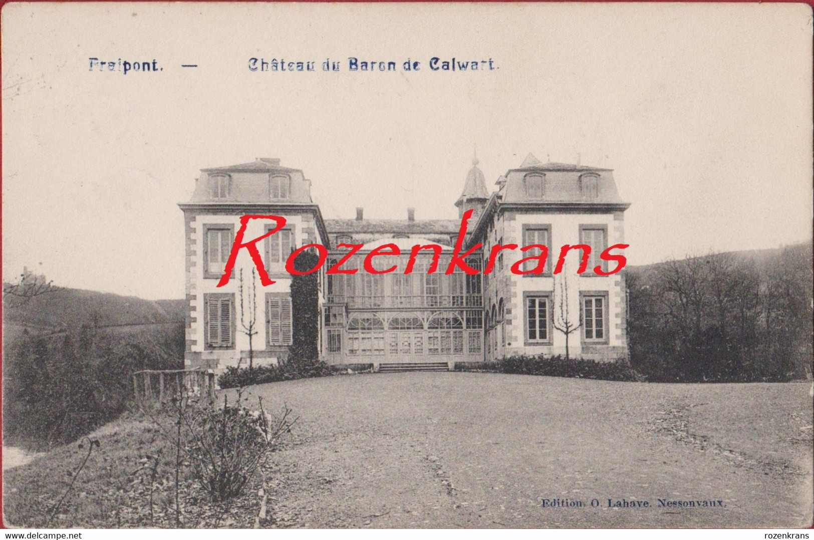 Fraipont Trooz Chateau De Baron De Calwart RARE 1912 CPA (En Très Bon Etat) (In Zeer Goede Staat) - Trooz