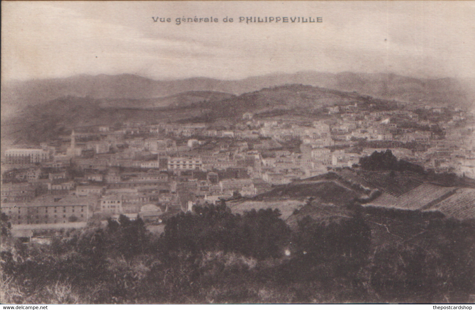 CPA ALGERIE  VUE GENERALE DE PHILIPPEVILLE ALGER  MORE ALGERIA LISTED FOR SALE - Andere & Zonder Classificatie