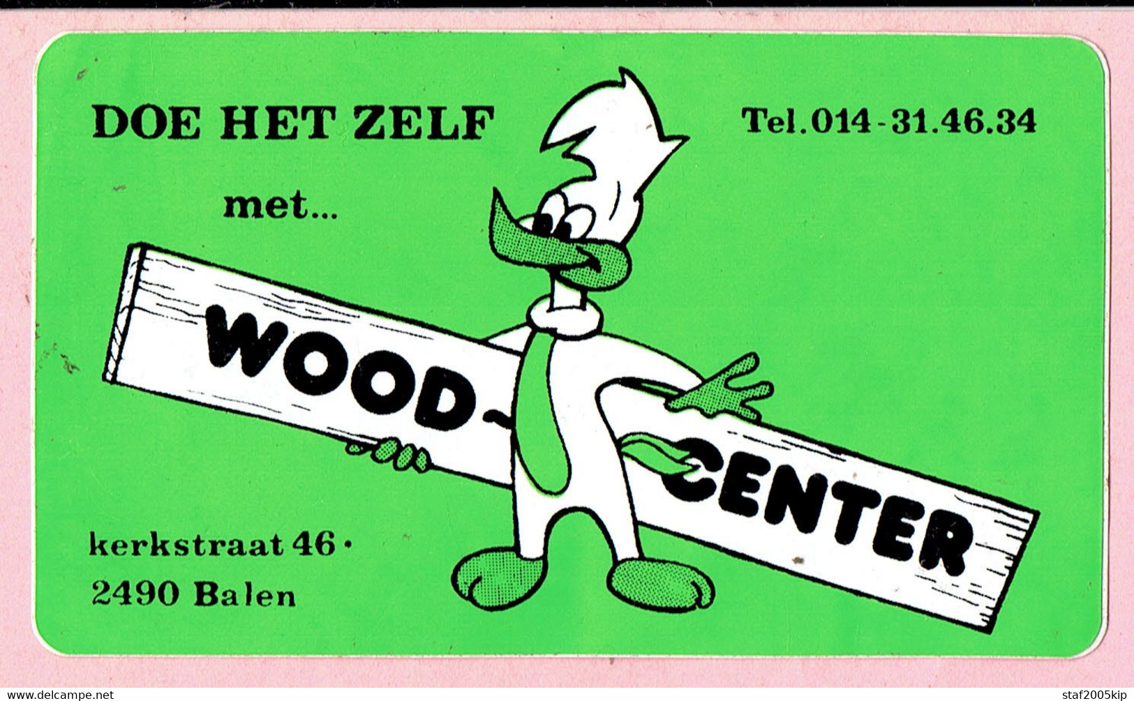 Sticker - DOE HET ZELF Met WOOD-CENTER - Kerkstraat BALEN - Autocollants