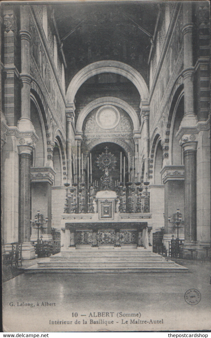 CPA FRANCE 80 SOMME ALBERT INTERIEUR DE LA BASILIQUE LE MAITRE -AUTEL G LELONG A ALBERT - Albert