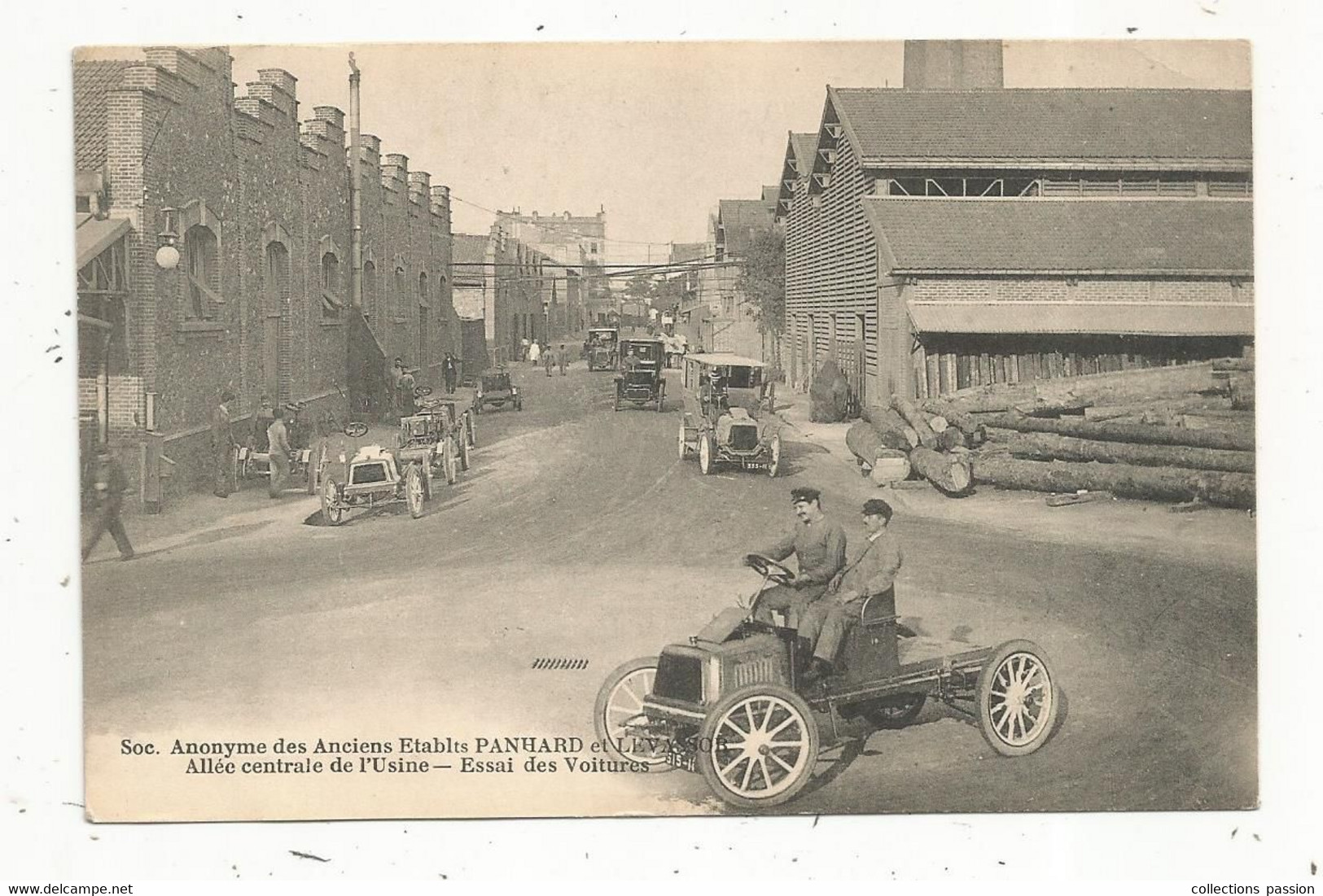 Cp, Usine Automobiles ,soc.anonyme Des Anciens établissements PANHARD Et LEVASSEUR ,essai Des Voitures, Vierge - Autres & Non Classés