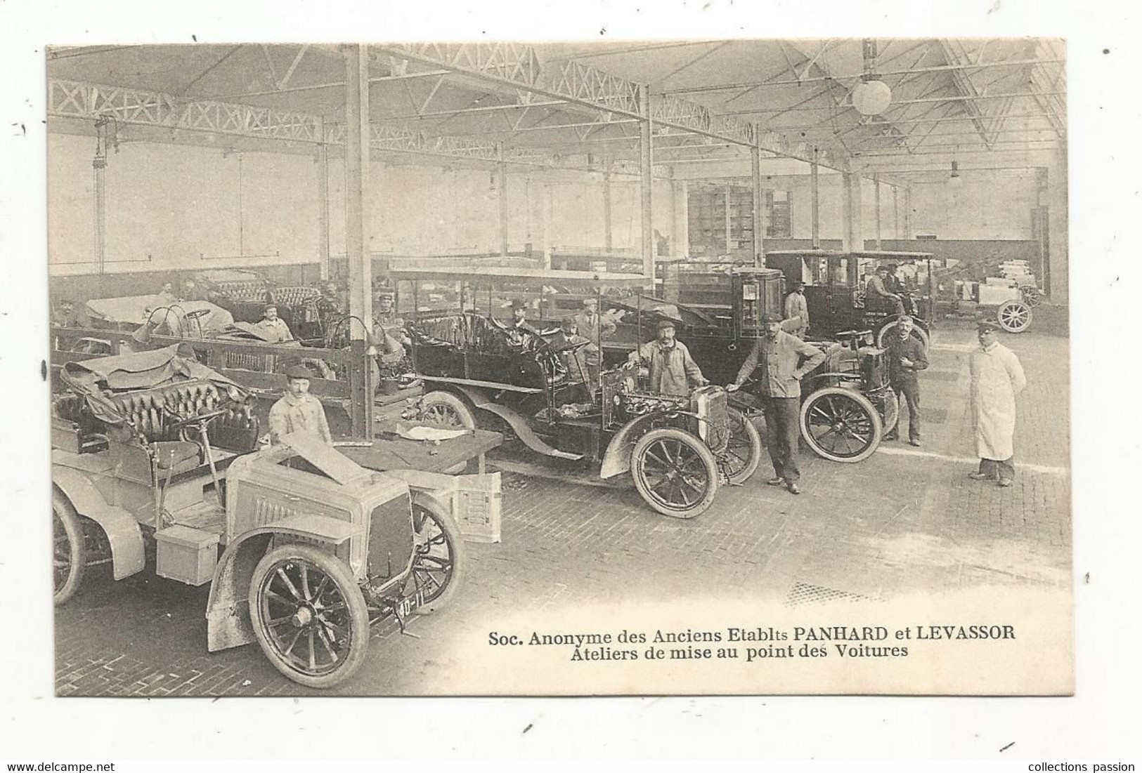 Cp, Usine Automobiles ,soc.anonyme Des Anciens établissements PANHARD Et LEVASSEUR ,ateliers De Mise Au Point, Vierge - Sonstige & Ohne Zuordnung