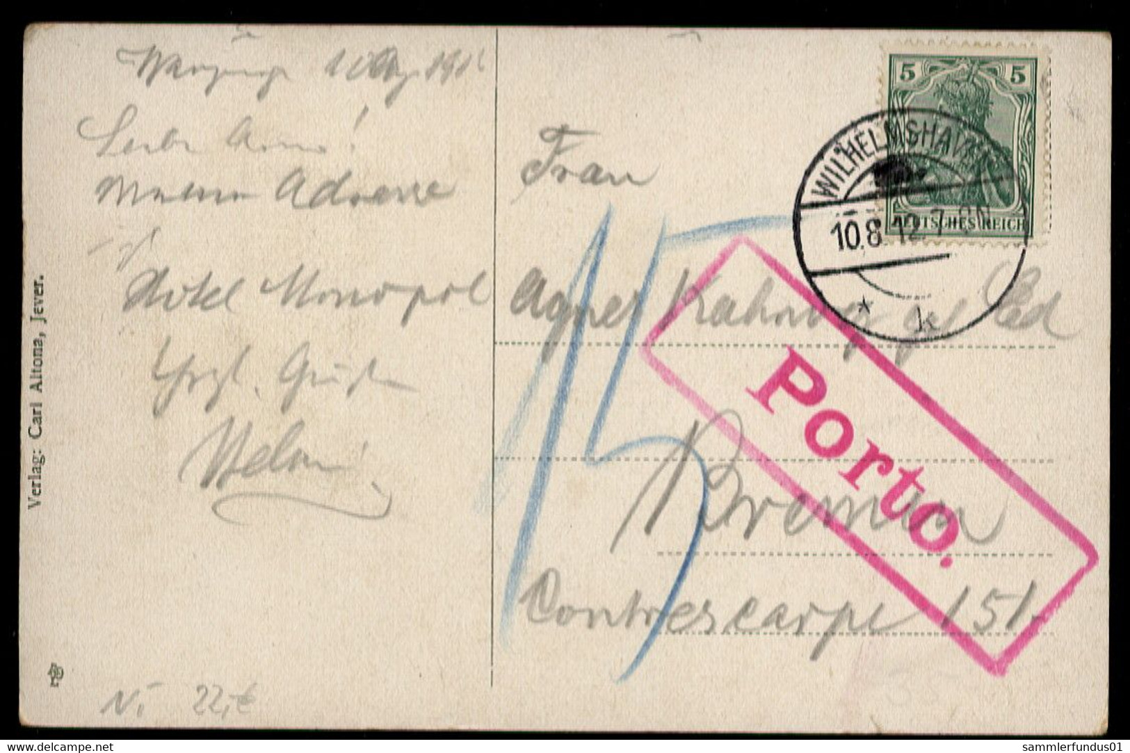 AK/CP Leporello  Wangerooge  Briefträger  Postbote    Gel/circ. 1912   Erhaltung/Cond. 2  Nr. 01343 - Wangerooge