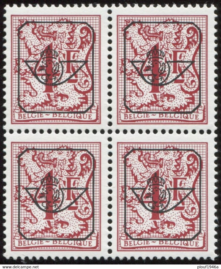 COB  Typo  809 (P4)  Bloc De 4 - Typos 1967-85 (Lion Et Banderole)