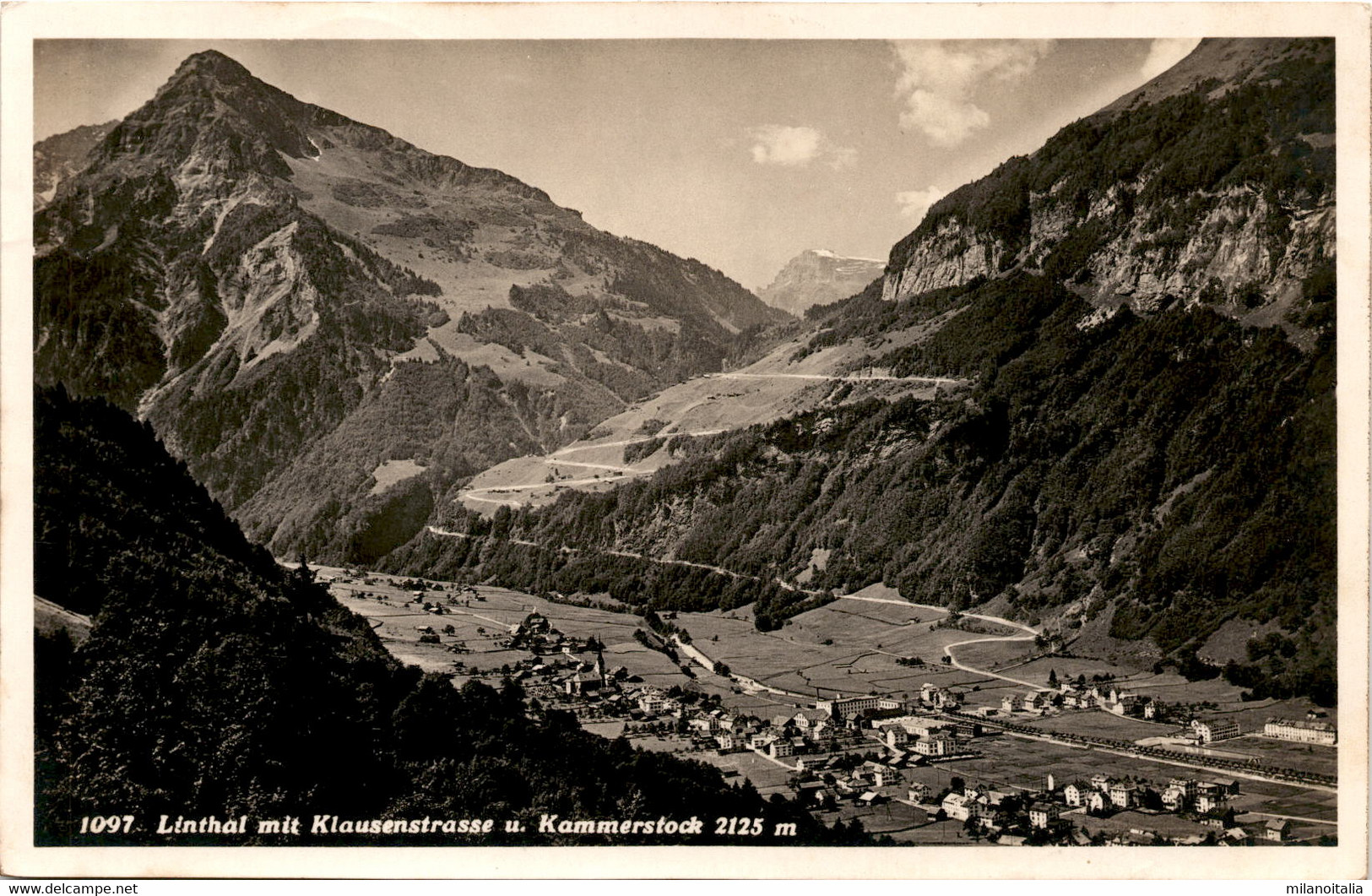 Linthal Mit Klausenstrasse U. Kammerstock (1097) * 8. 8. 1932 - Linthal