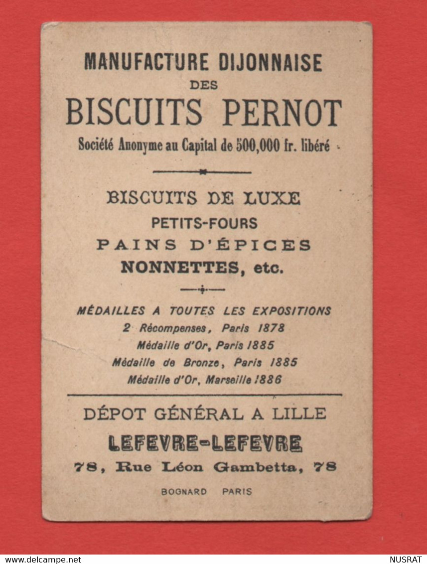 Biscuits Pernot, Chromo Lith. Bognard, Les Bords De L'Orne, Près De Caen - Pernot