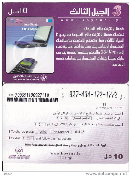 Libya, Prepaid S, PC And Cellphone. - Libië