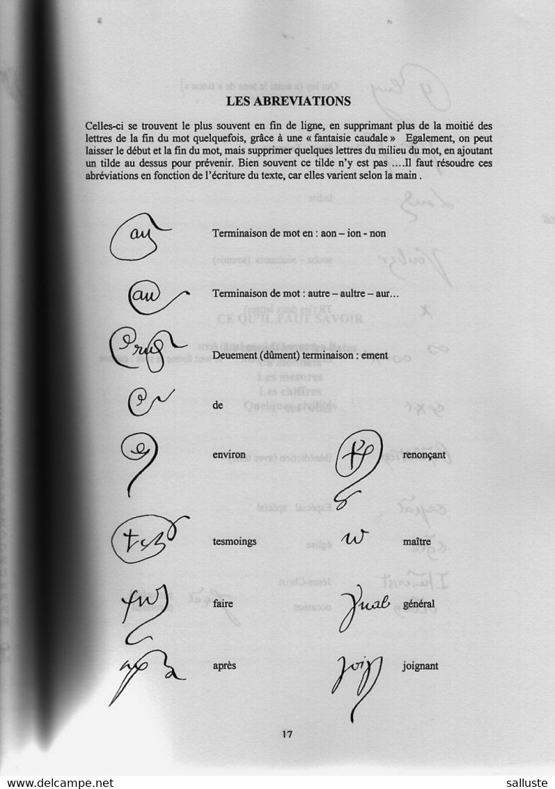 PALEOGRAPHIE . CURSIVESdes  XVème, XVIème Et XVIIème Siècle Par J.Hélène VAGNINI - PLOT - Philately And Postal History