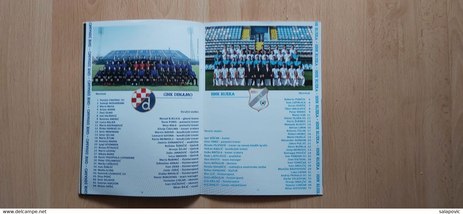 GNK DINAMO - NK RIJEKA, FINALE KUPA 22. 5. 2019 FOOTBALL CROATIA FOOTBALL MATCH PROGRAM - Books