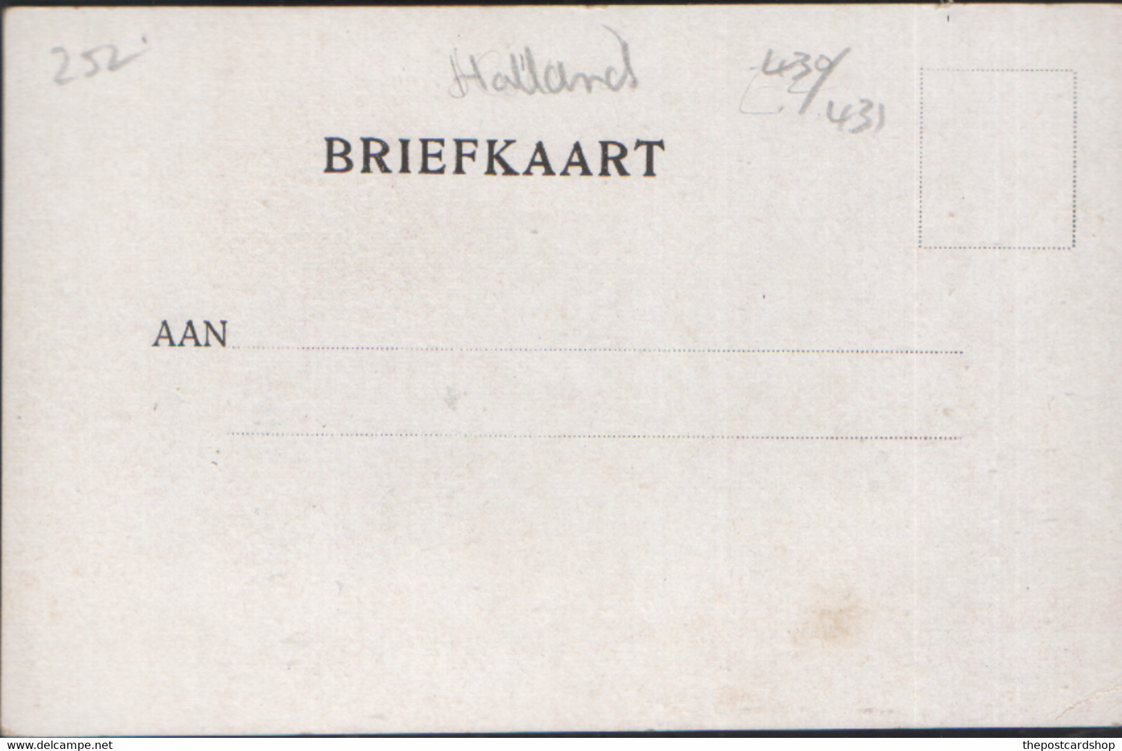 HILVERSUM KORFERBOSCH NOORD-HOLLAND Netherlands UNDIVIDED BACK HOLLAND UNUSED BRIEFKAART - Hilversum