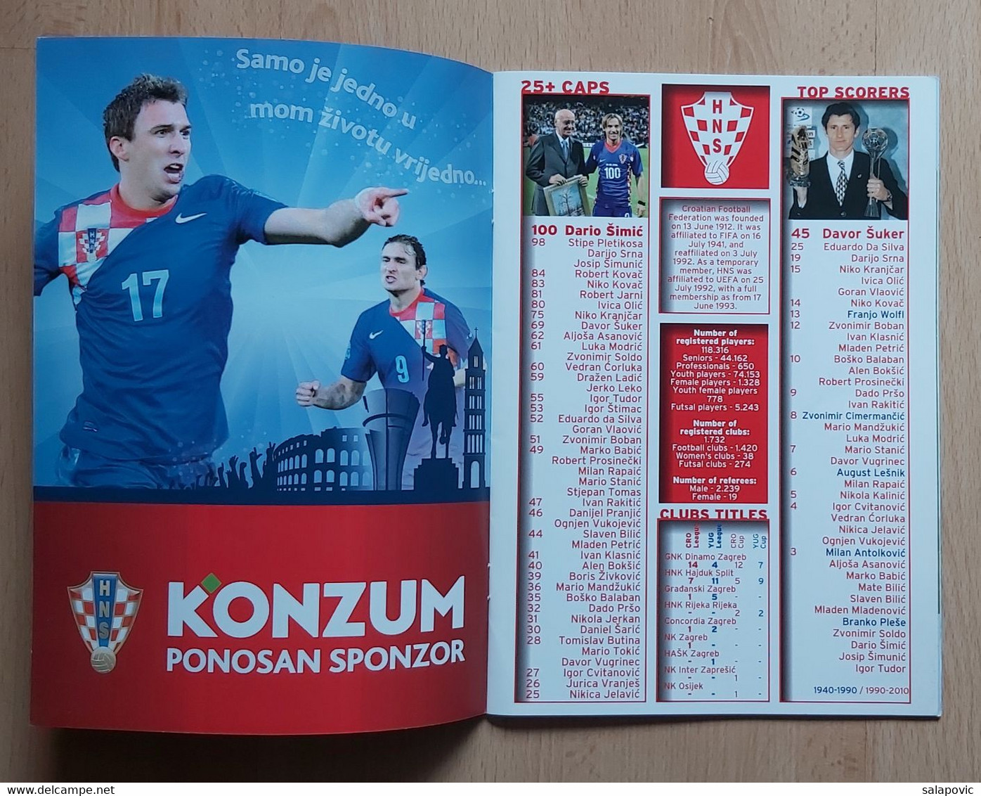 CROATIA Vs WALES, QUALIFICATIONS FOR FIFA WORLD CUP BRAZIL 2014,    16.10. 2012 FOOTBALL CROATIA FOOTBALL MATCH PROGRAM - Bücher