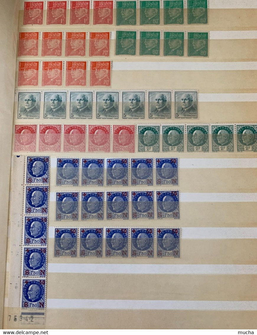 14128 - France Lot De Timbres  Type Pétain ** Neufs MNH - Collections (without Album)