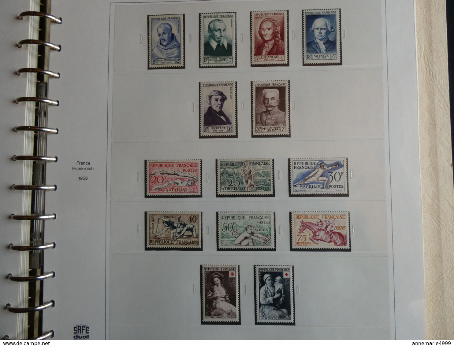 FRANCE Collection 1950 à 1959 Complète Neufs sans charnière Cote plus de 1400 €