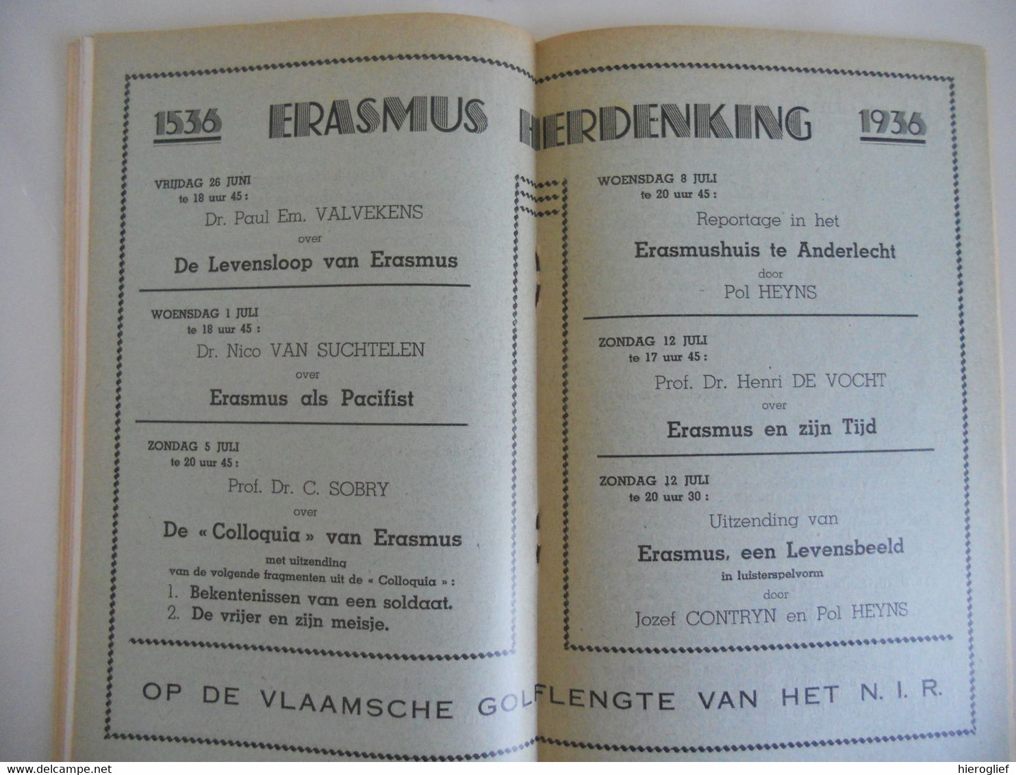 de levensloop van ERASMUS 1536 1936 door Dr. Paul Em. Valvekens priester augustijner kanunnik theoloog filosoof humanist