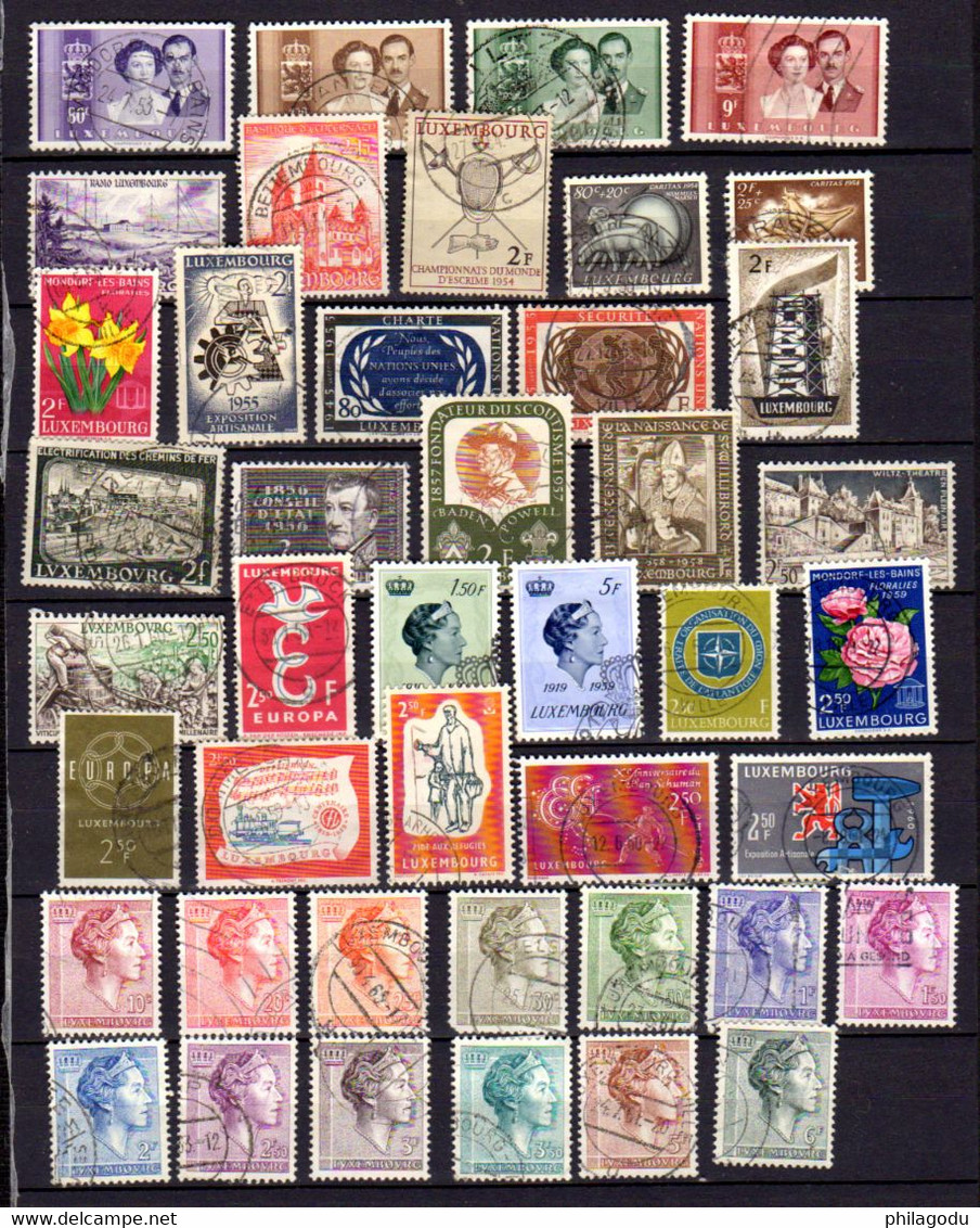 Luxembourg 1953-81, Lot Oblitérés, Entre 465 Et 987, Cote 75,40 €, - 1882 Allégorie