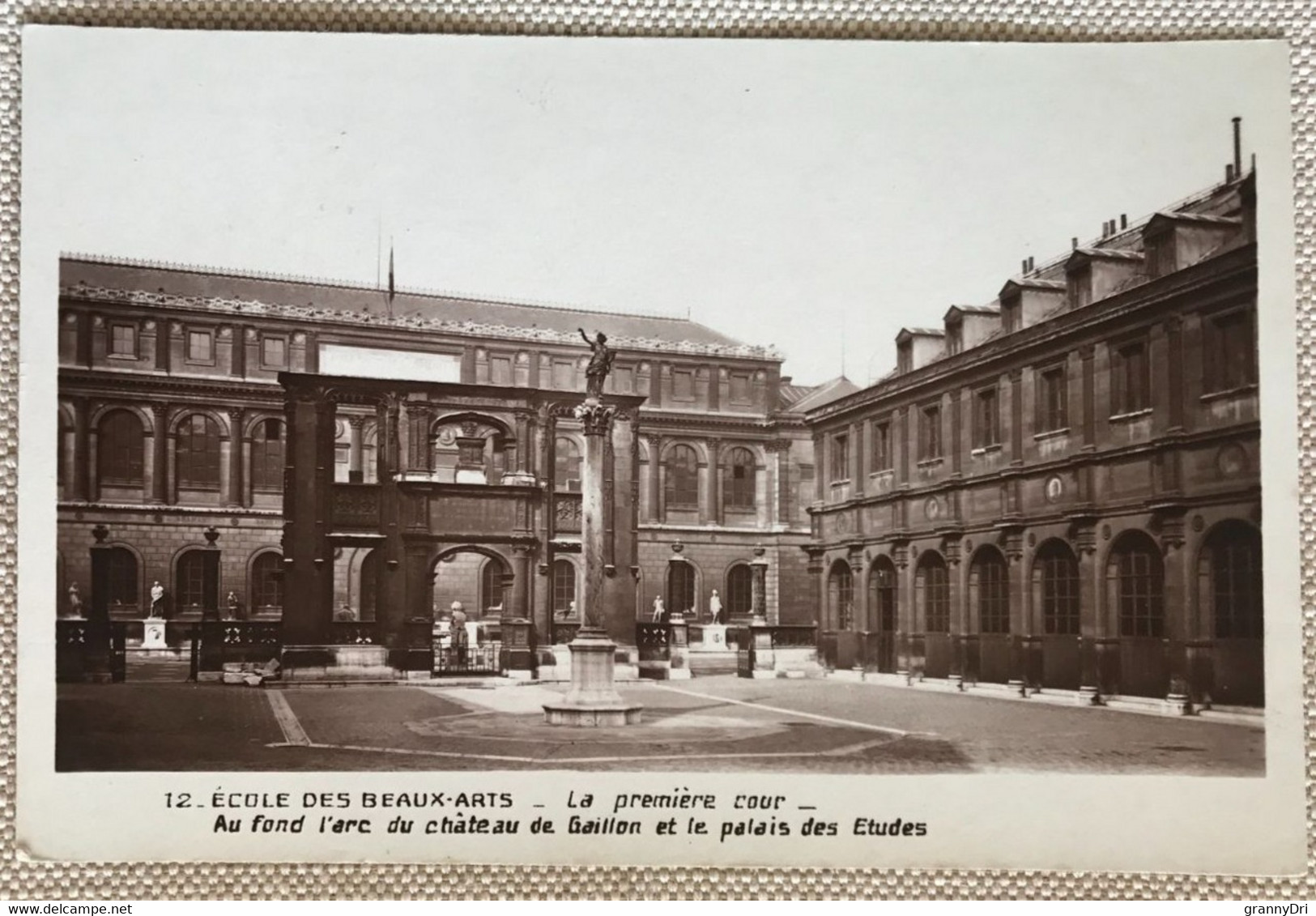 75 Paris Ecole Des Beaux Arts 1 ère Cour Arc Du Chateau Gaillon Palais Des études - Education, Schools And Universities