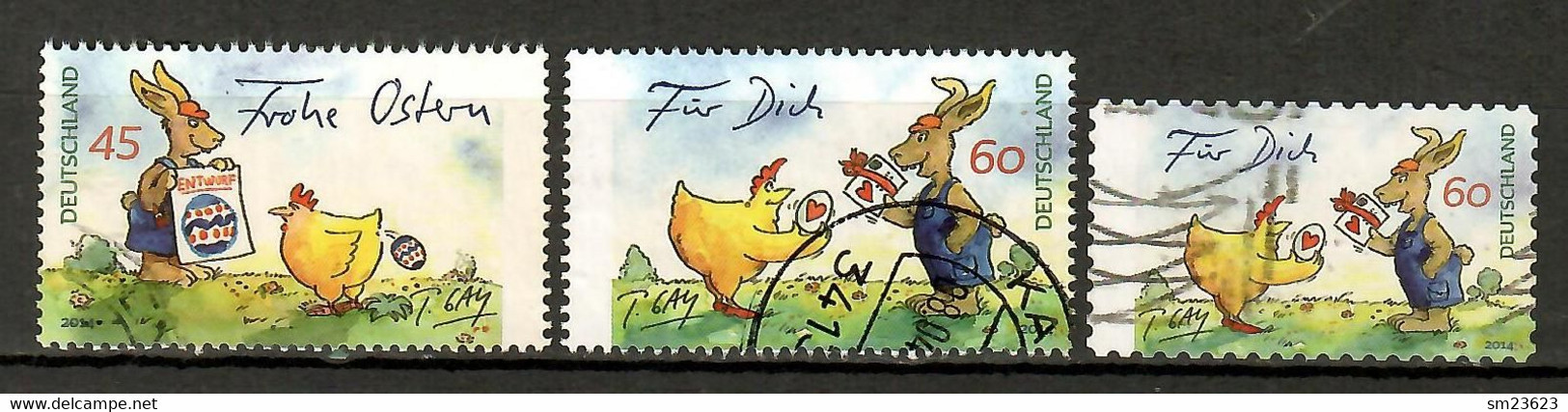 BRD 2014  Mi.Nr. 3063 / 64 + 3066 , Frohe Ostern / Für Dich - Gestempelt / Fine Used / (o) - Oblitérés