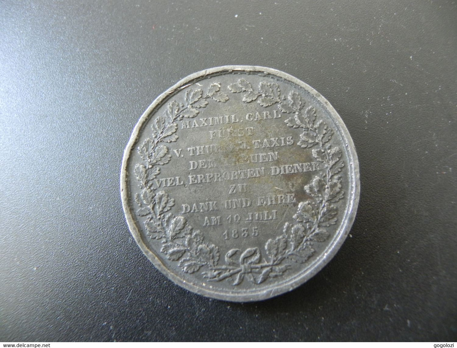 Medaille Maximilian Carl Fürst Von Thurn Und Taxis - Alexander Freyherr Von Vrints Berberich - 1835 - Andere & Zonder Classificatie