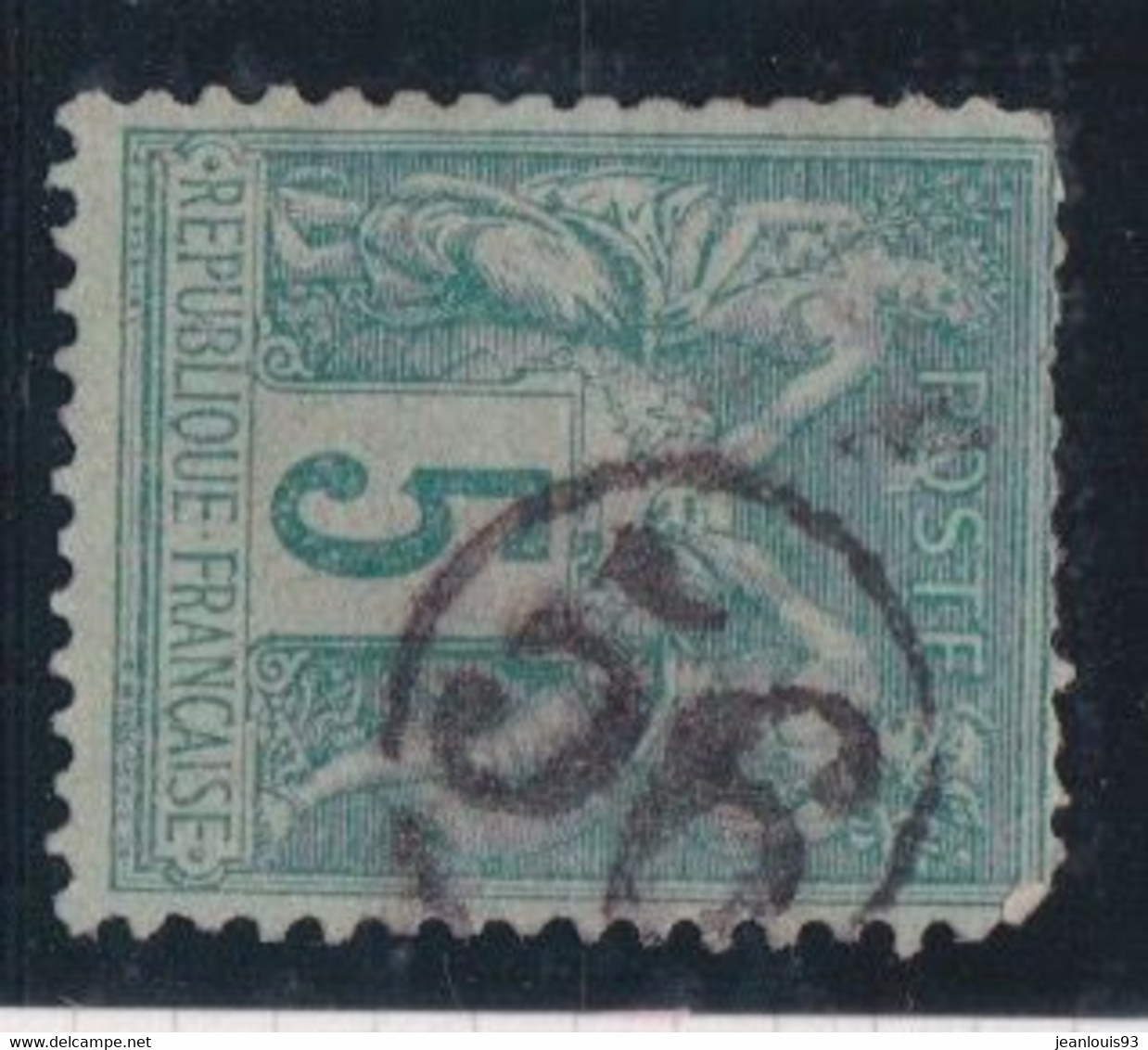 FRANCE - CACHET JOUR DE L'AN CHIFFRE 56 DANS CERCLE SUR 75 TYPE SAGE COTE 30 EUR - Used Stamps