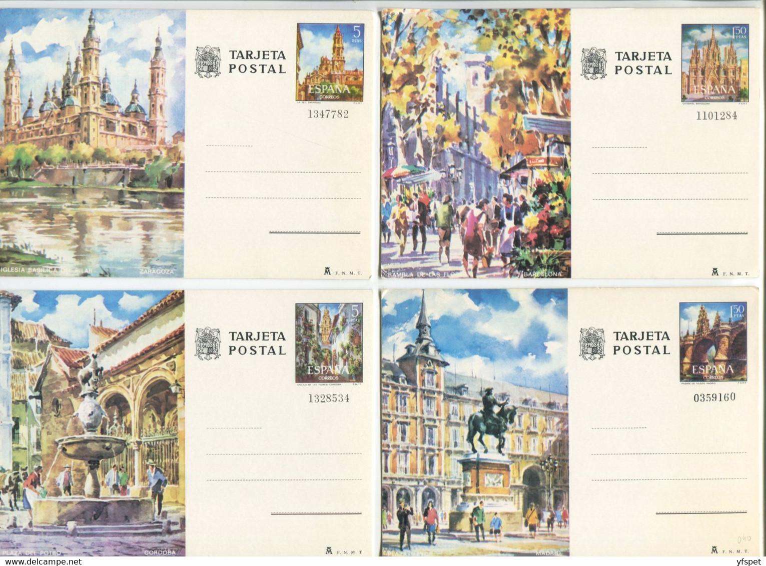 5 Stamped Stationery Postcards (Cities And Communications) - Autres & Non Classés