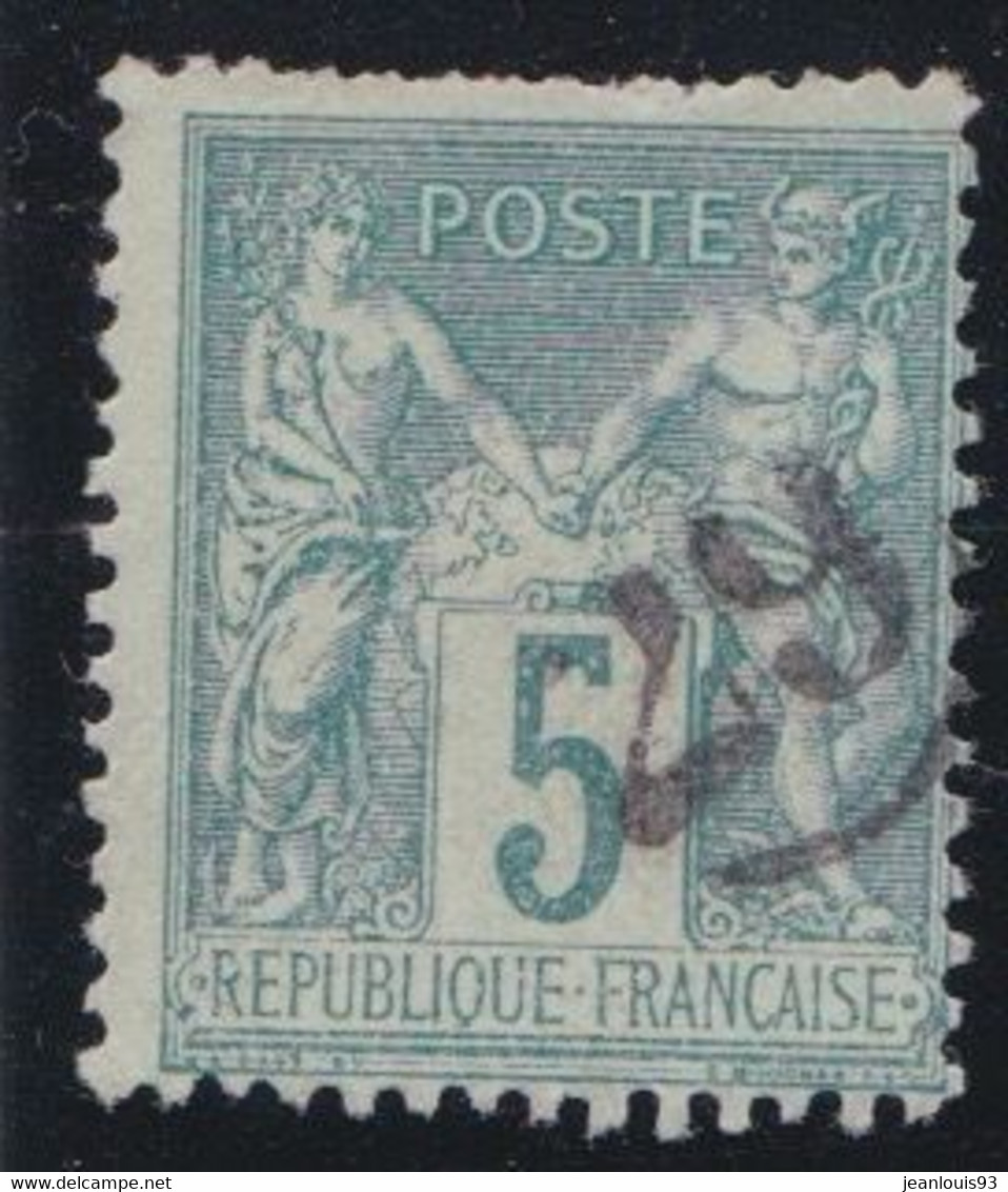 FRANCE - CACHET JOUR DE L'AN CHIFFRE 29 DANS CERCLE SUR 75 TYPE SAGE COTE 15 EUR - Used Stamps