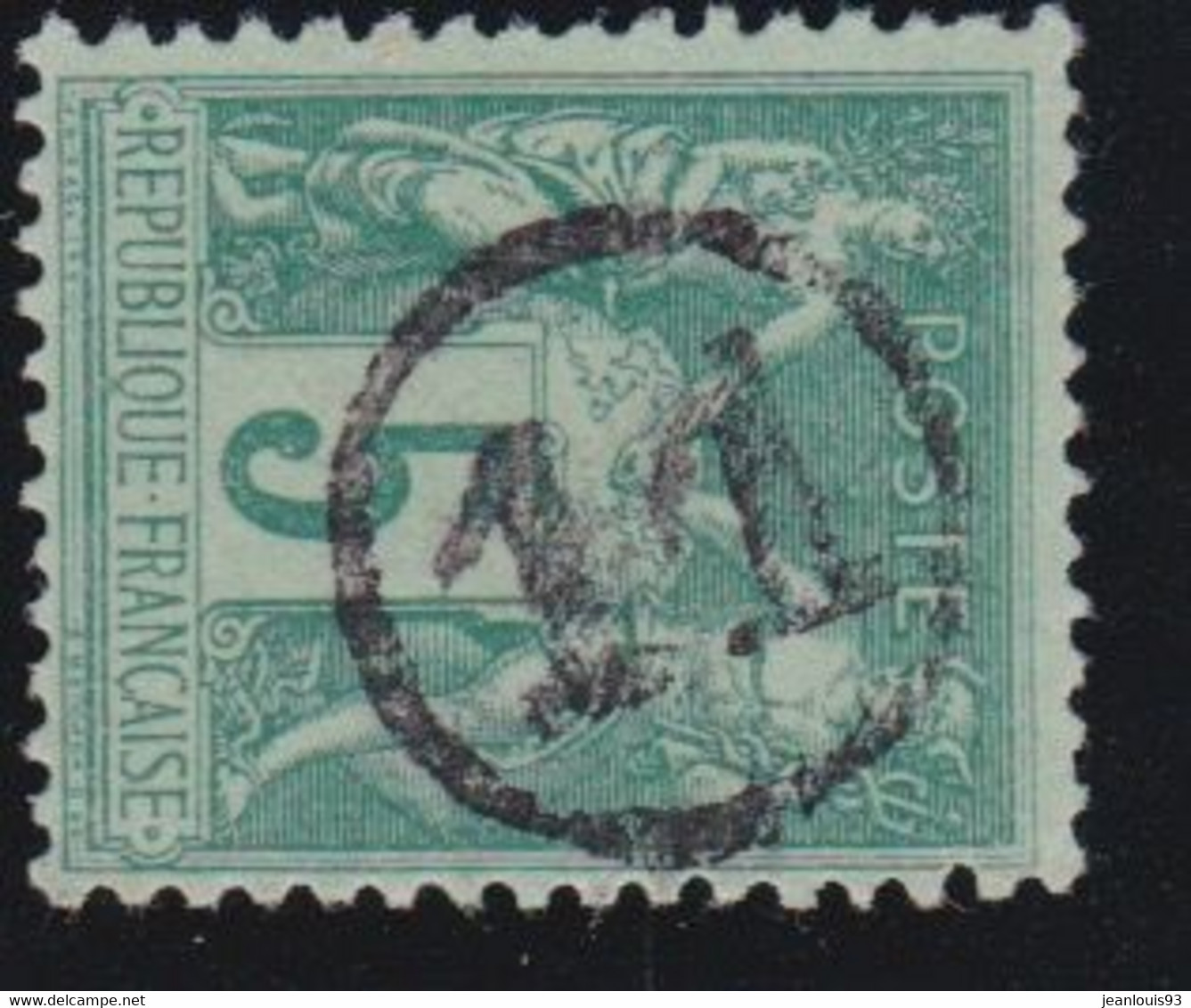 FRANCE - CACHET JOUR DE L'AN CHIFFRE 11 28 20 DANS CERCLE SUR 75 TYPE SAGE COTE 13 EUR - Used Stamps