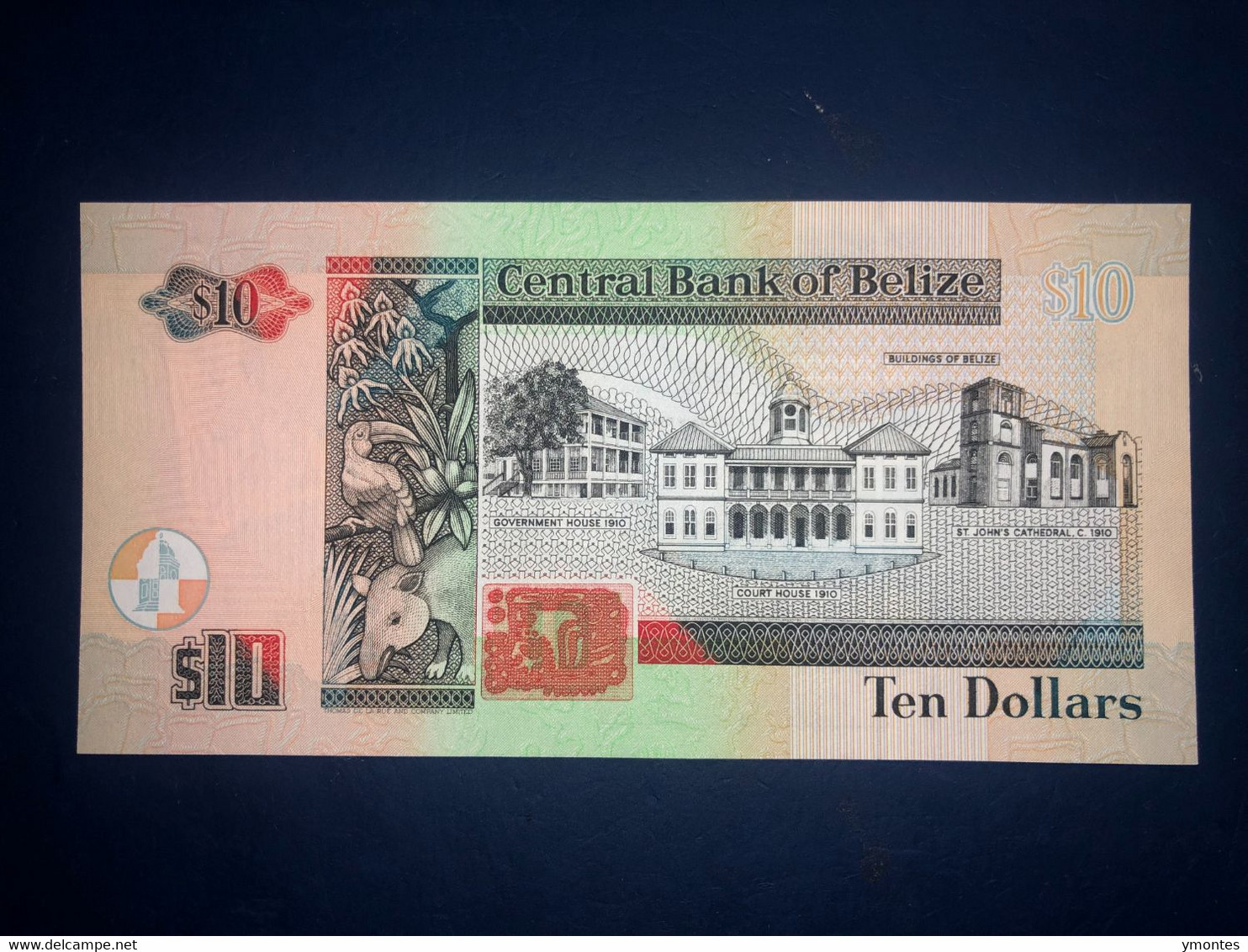 UNC Belize Banknote 10 Belizian Dollars P62b (January/2001) - Belize