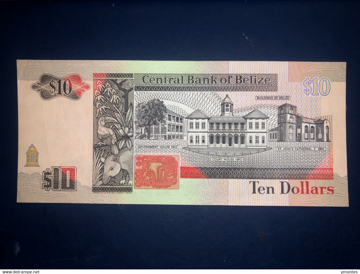 UNC Belize Banknote 10 Belizian Dollars P54a (05/01/1990) - Belize
