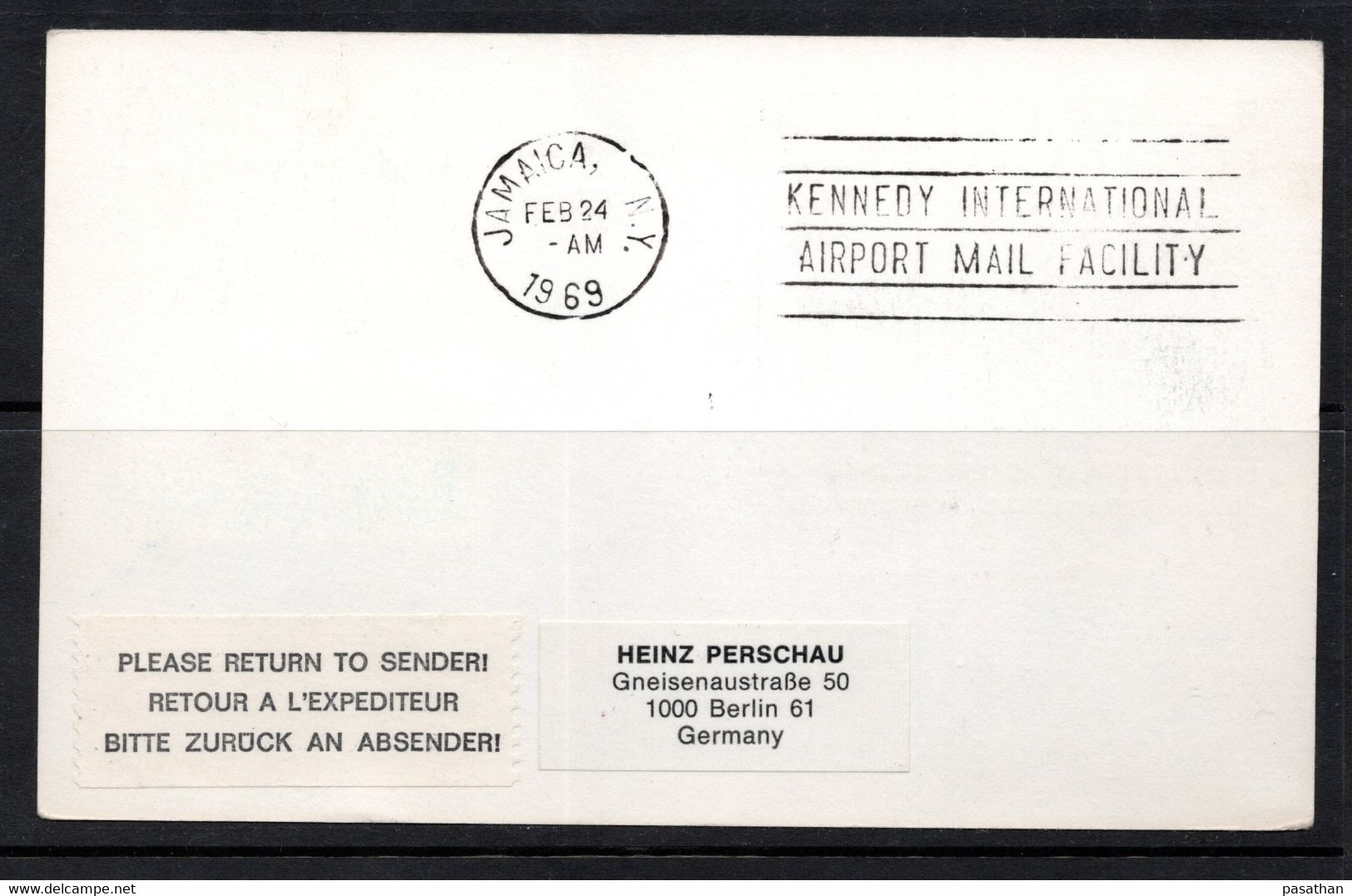GERMANY FFC 1969 - First Flight Lufthansa Supercargo BERLIN Via NEW YORK To JAMAICA - Jamaica (1962-...)