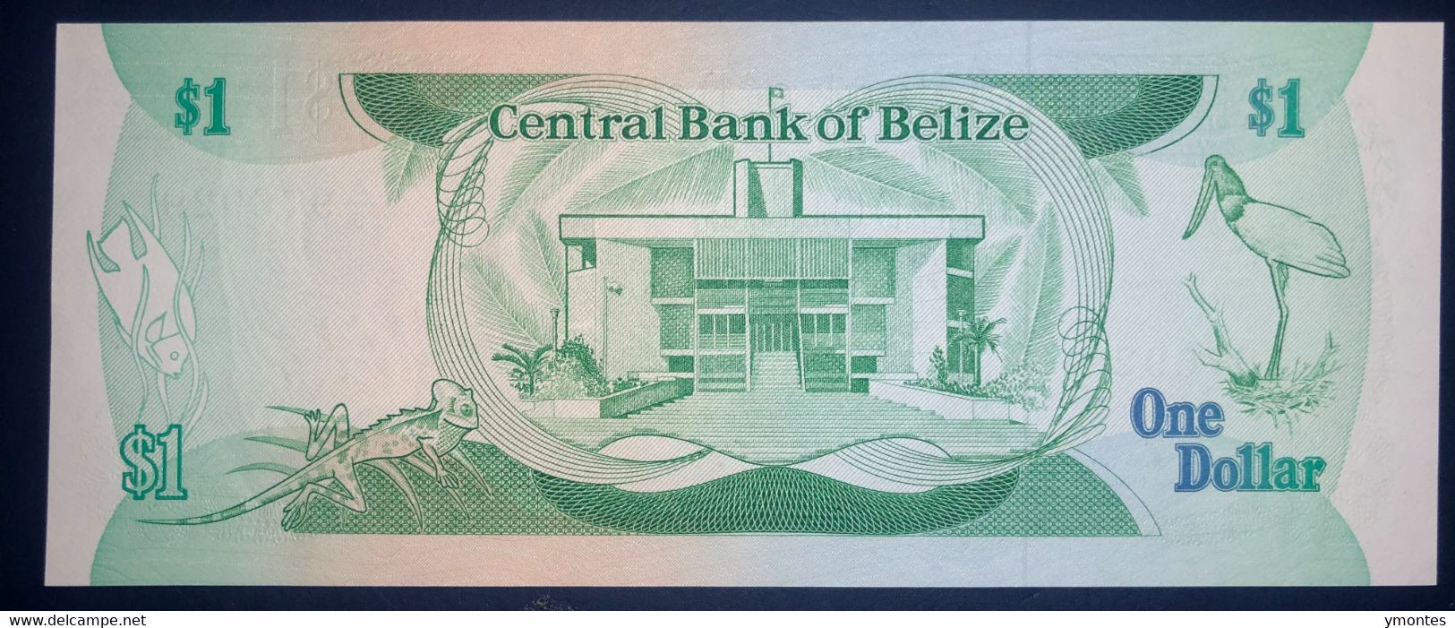 UNC Belize Banknote 1 Belizian Dollar P46b (01/01/1986) - Belice