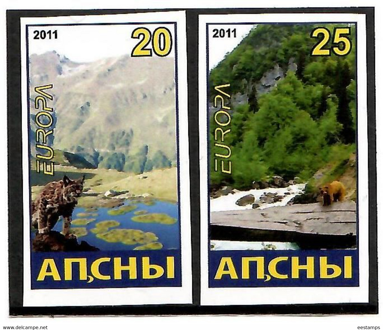 Abkhazia . EUROPA CEPT 2011. Forests (Fauna, Mountains). Imperf. 2v. - 2011