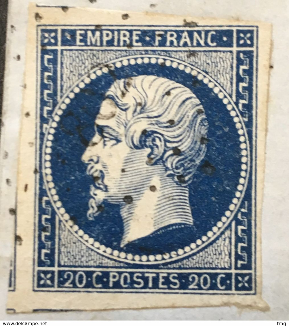 Lettre 14Aa RARE De LPC 802 Châtelet-en Brie (73) Cachet Guignes-Rabutin (74) 29.8.1856 France – 8bleu - 1849-1876: Klassik