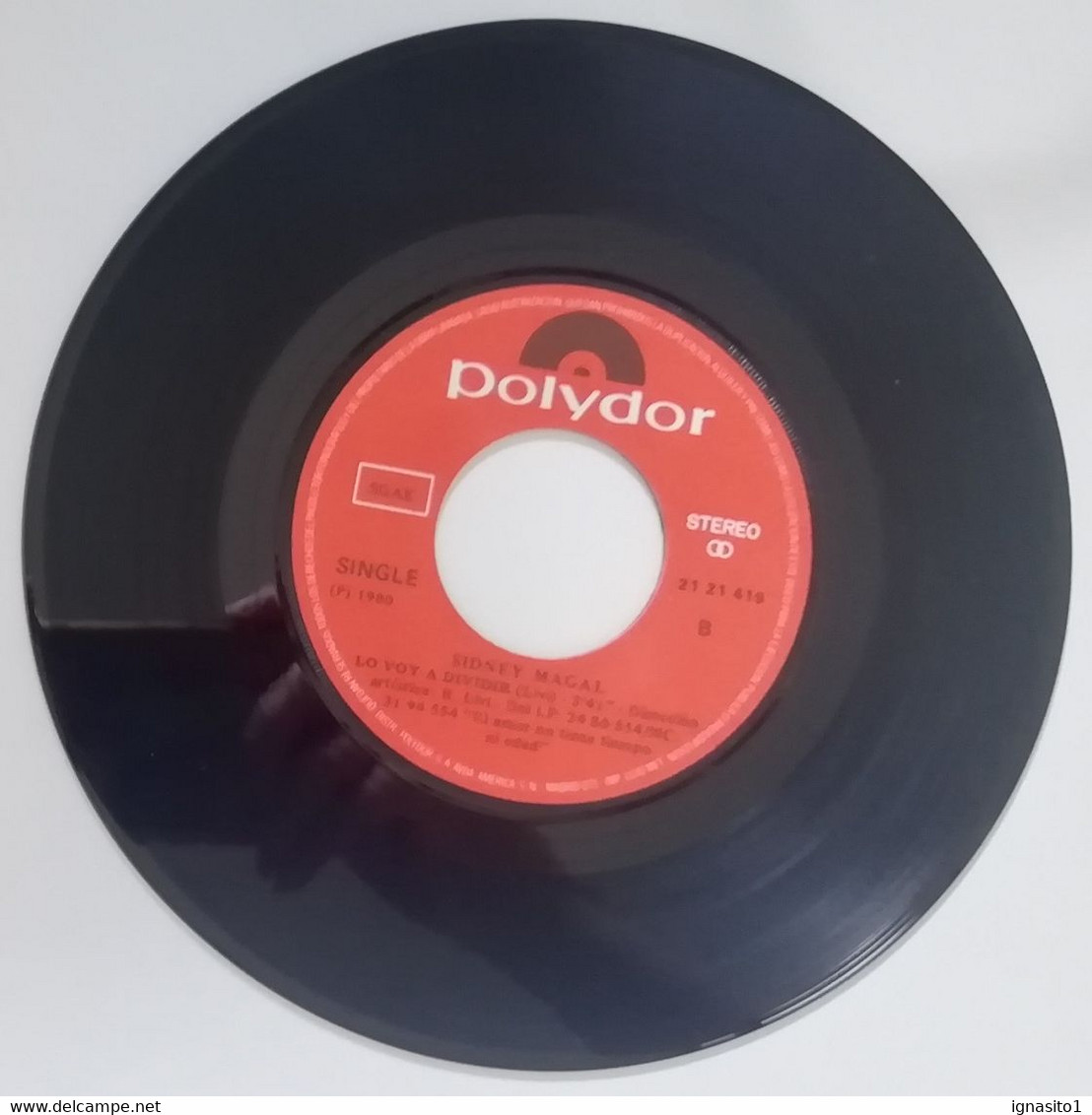 Sidney Magal - Soy Latino Y Conquistador / Lo Voy A Dividir - Año 1980 - Other - Spanish Music