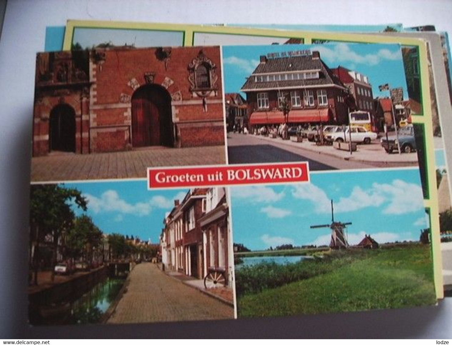 Nederland Holland Pays Bas Bolsward Met Molen Autobus En Auto's - Bolsward