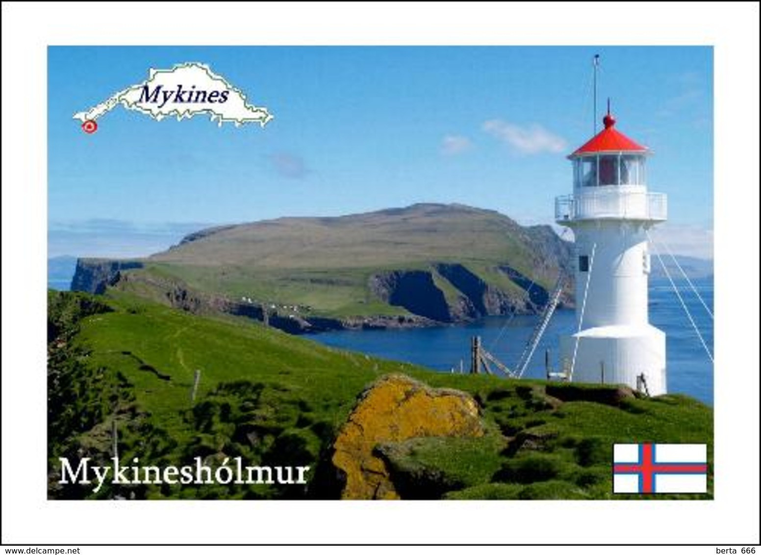 Faroe Islands Mykinesholmur Lighthouse New Postcard Färöer Leuchtturm AK - Islas Feroe