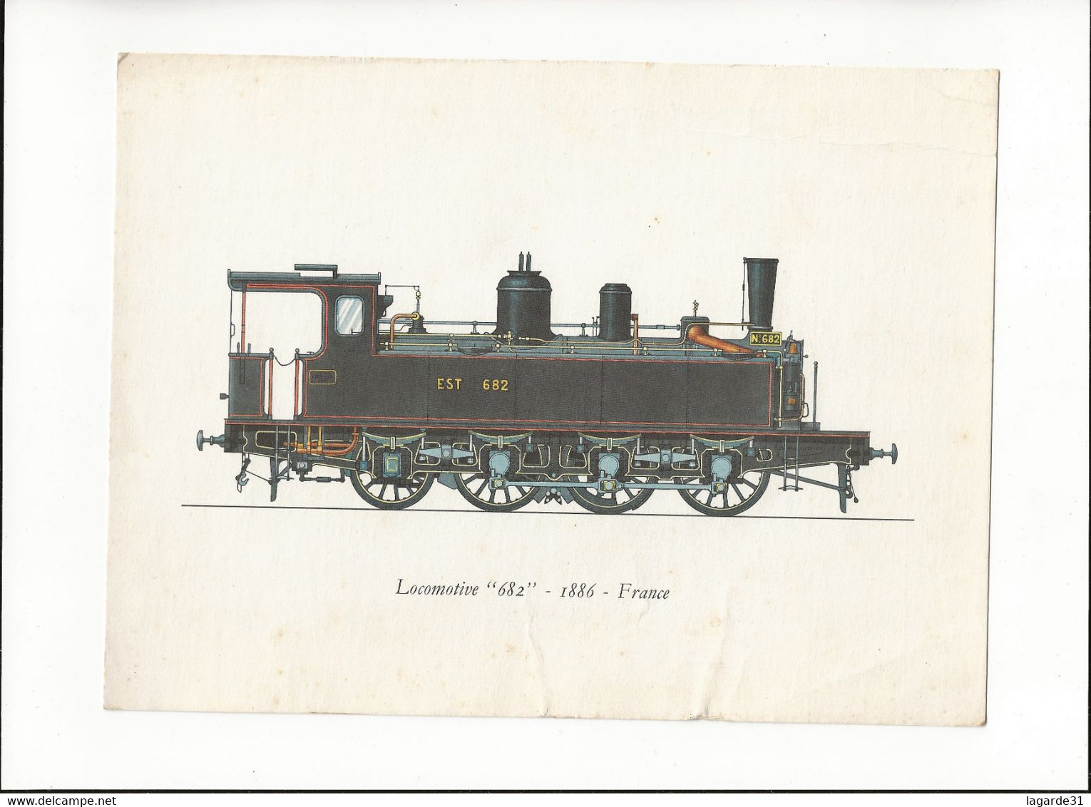 LABORATOIRES ROUSSEL Chemin De Fer *HISTOIRE DE LA LOCOMOTIVE 682 -188 - FRANCE  SOULA PHARMACIE TOULOUSE - Chemin De Fer