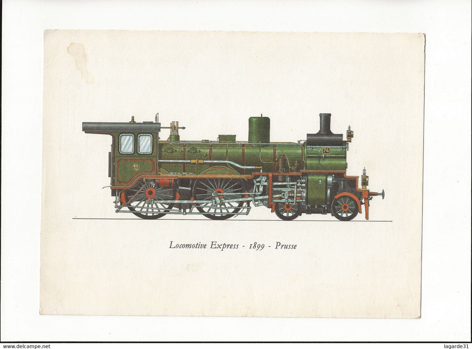 LABORATOIRES ROUSSEL Chemin De Fer *HISTOIRE DE LA LOCOMOTIVE EXPRESS - PRUSSE 1899  SOULA PHARMACIE TOULOUSE - Eisenbahnverkehr