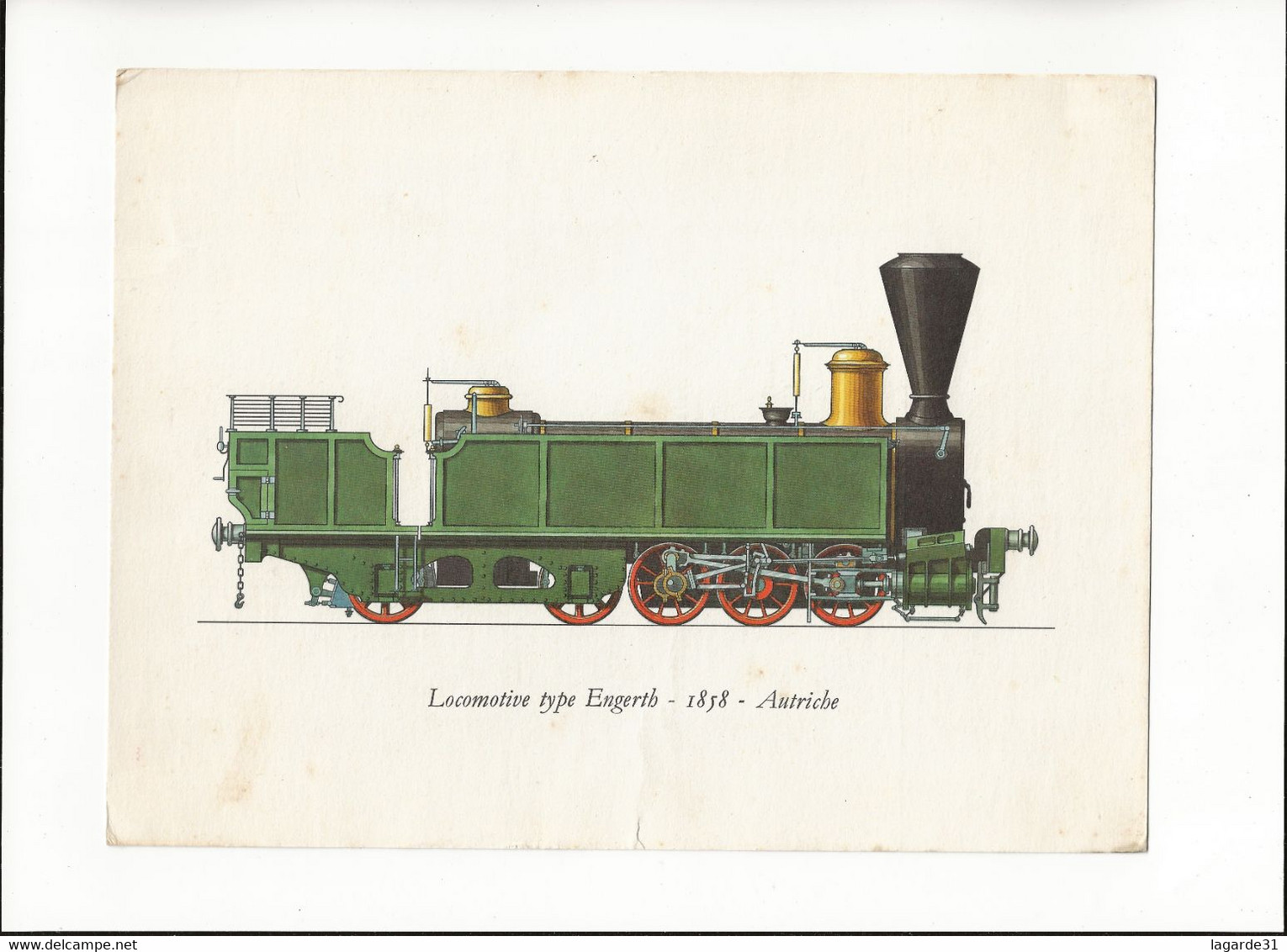 LABORATOIRES ROUSSEL Chemin De Fer *HISTOIRE DE LA LOCOMOTIVE Type Engerth 1858 Autriche  SOULA PHARMACIE TOULOUSE - Railway