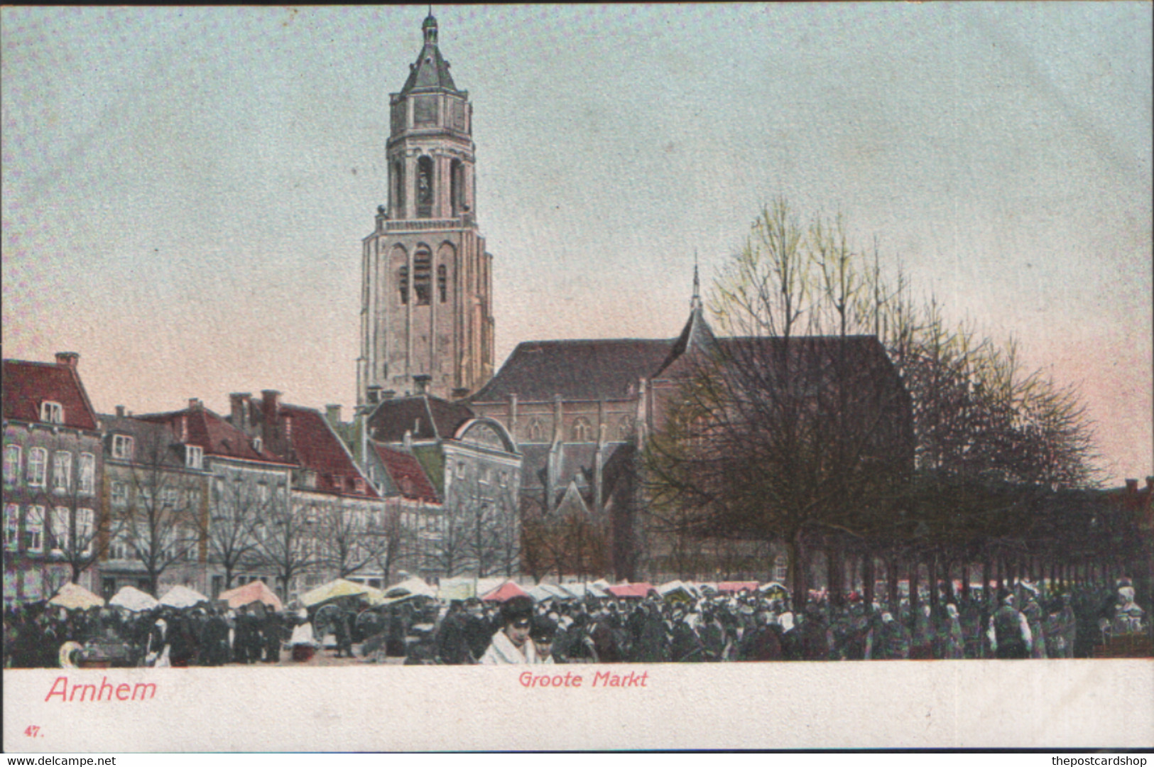 ARNHEM GROOTE MARKT UNDIVIDED BACK NETHERLANDS HOLLAND GELDERLAND UNUSED - Arnhem