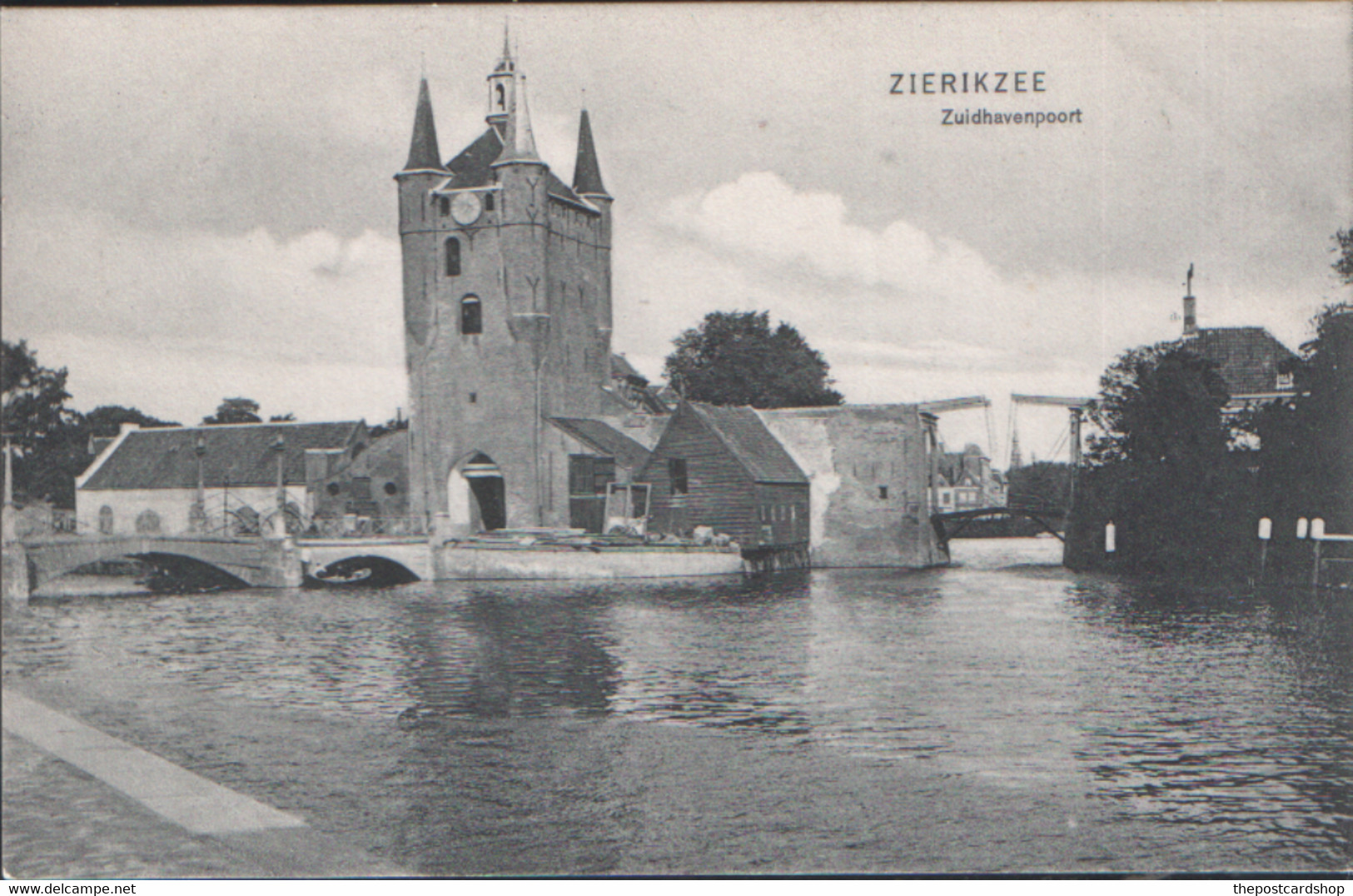 ZIERIKZEE ZUIDHAVENPOORT DIVIDED BACK NETHERLANDS HOLLAND UNUSED - Zierikzee