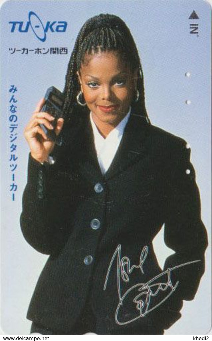 RARE Télécarte JAPON / 110-011  - JANET JACKSON / Pub Telephone TUKA - Musique - JAPAN Girl Music Phonecard  Musik - 740 - Musica