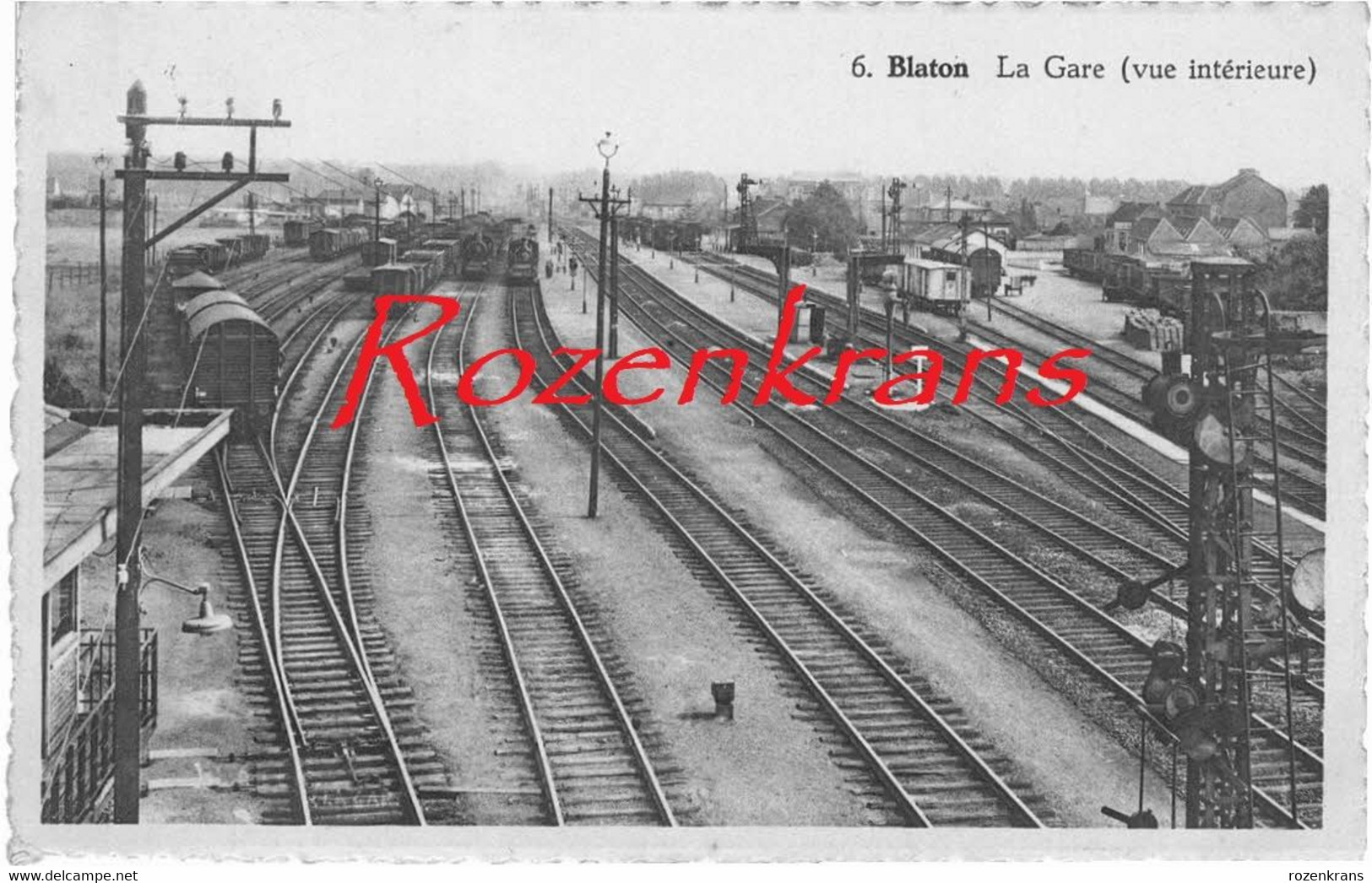 Blaton La Gare Train Trein Stration Statie Bernissart Hainaut Henegouwen CPA RARE (En Très Bon état) - Bernissart