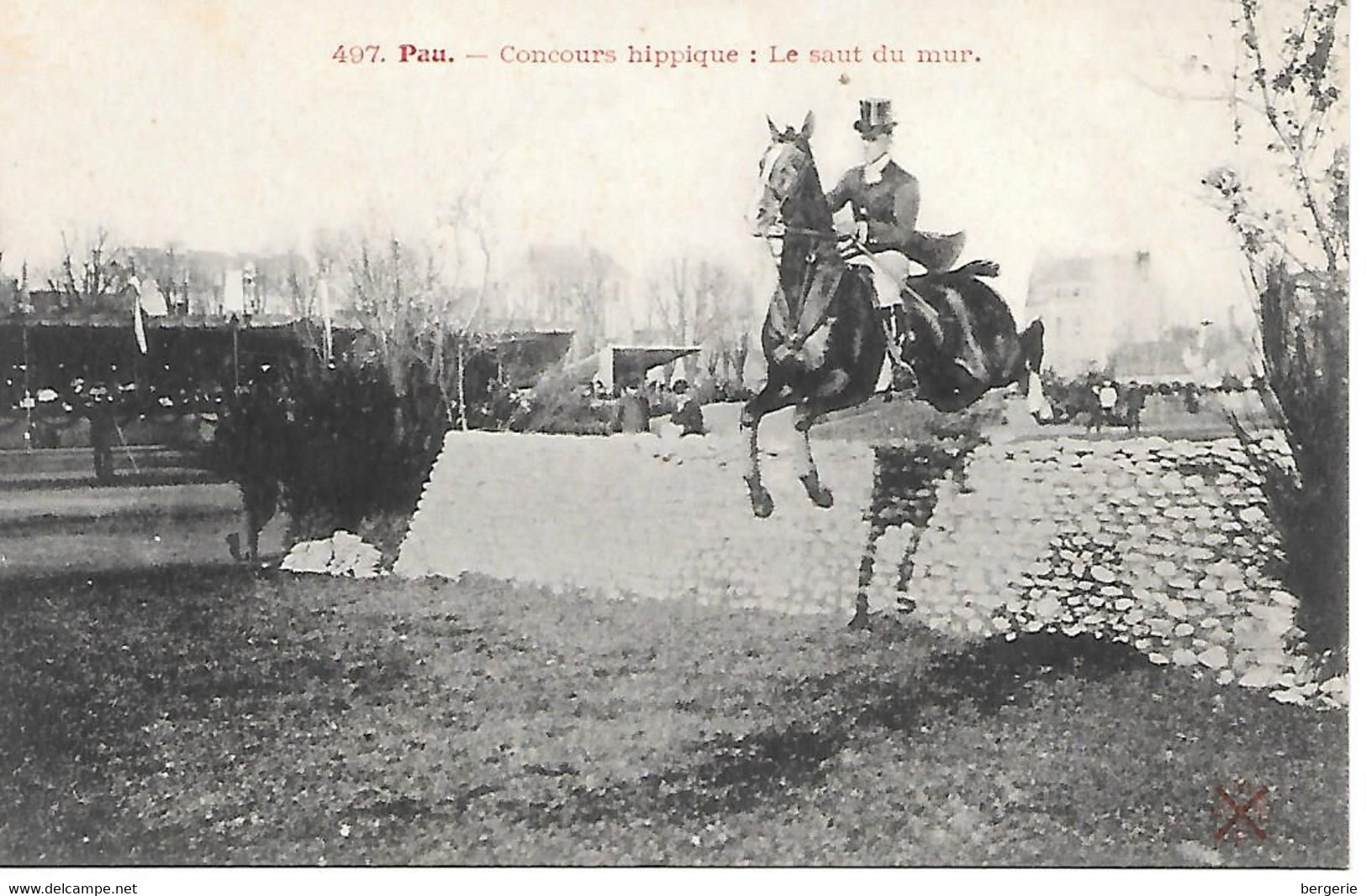 A/ 305           64     Pau         Concours Hippique - Le Saut Du Mur - Pau