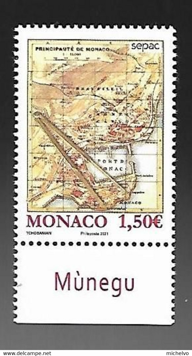 Monaco 2021 - Yv N° 3294 ** - SEPAC - Les Cartes Anciennes - Unused Stamps