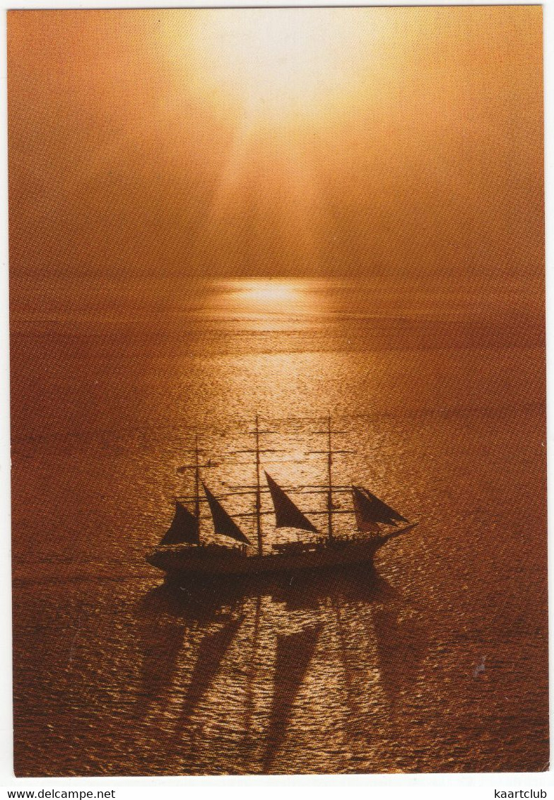 De Waddenzee - Driemastschoener Op Het Wad Bij Avond - (Holland) - Aerophoto Eelde - Otros & Sin Clasificación