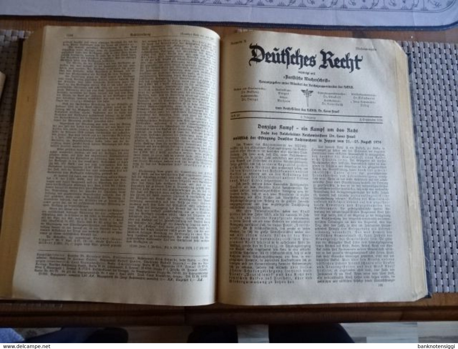 Buch "Deutsches Recht vereinigt mit Juristische Wochenschrift " 1939