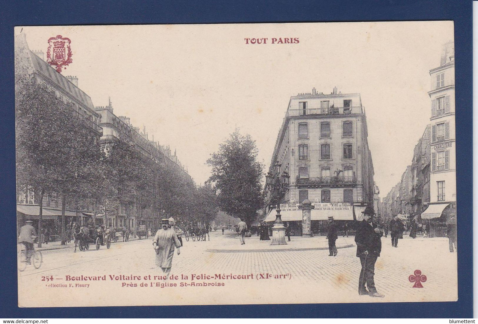 CPA TOUT PARIS 254 - Boulevard Voltaire Non Circulé Collection FLEURY - District 11