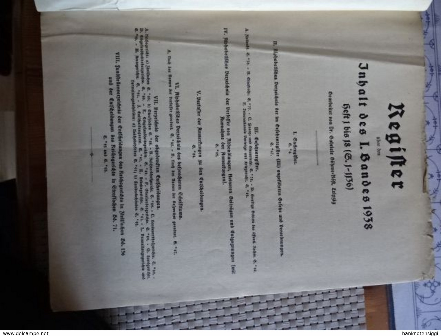 Buch "Juristische Wochenzeitschrift 67 Jahrgang 1938 Band 1 Seite 1-1136 - Rechten