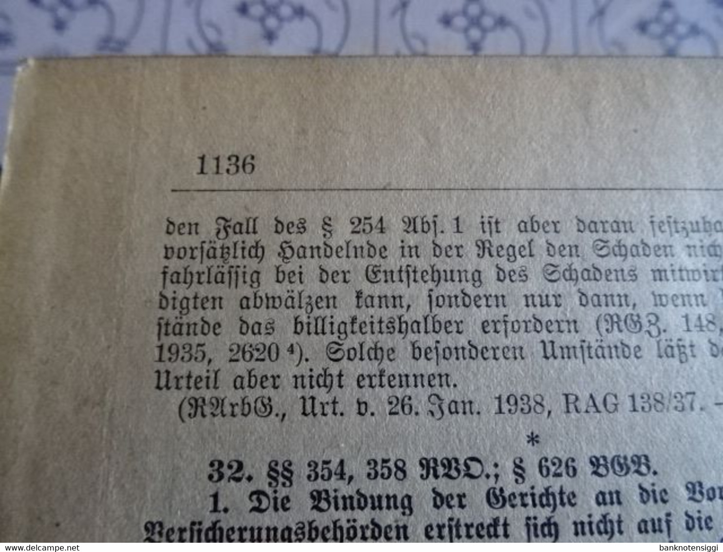 Buch "Juristische Wochenzeitschrift 67 Jahrgang 1938 Band 1 Seite 1-1136